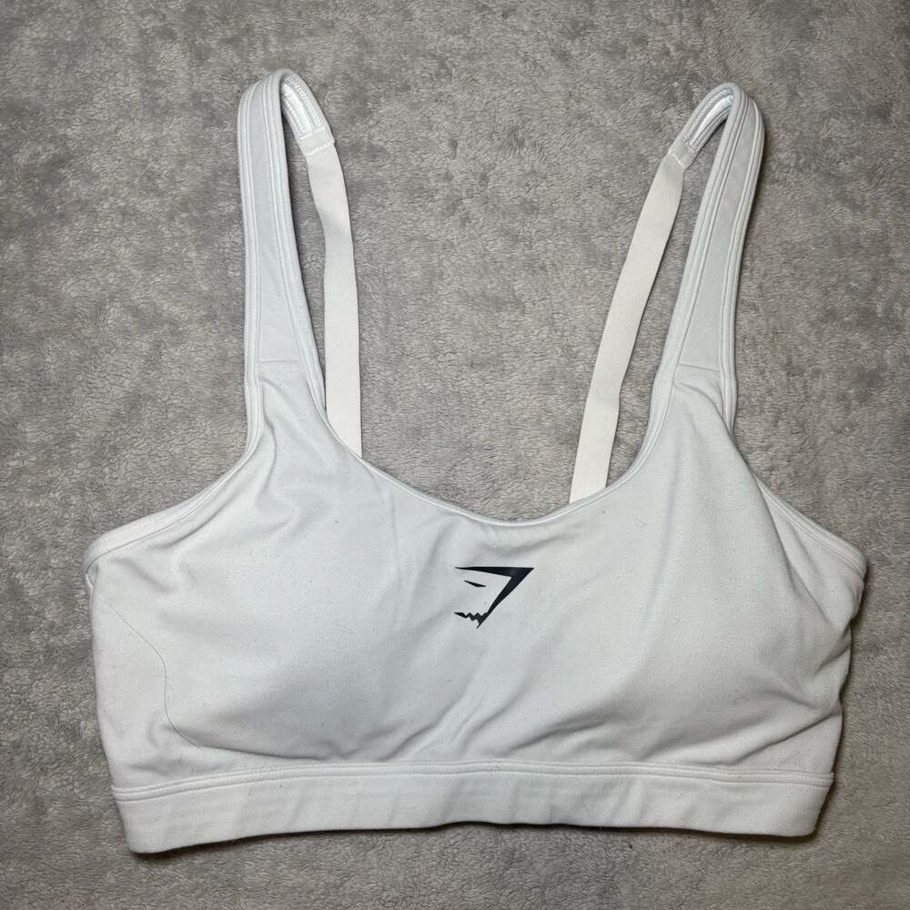 Gymshark Adjustable Strap Sports Bra in White